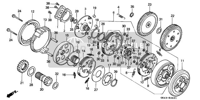 22804GB2000, Rubber, Clutch Damper(F.C.C.), Honda, 3